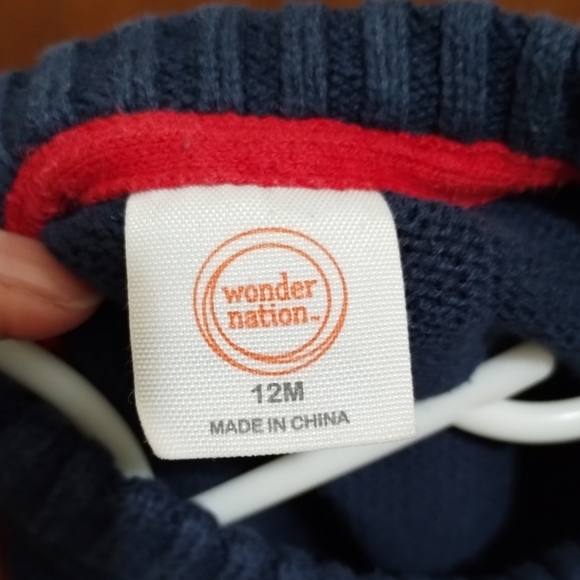 Wonder Nation Polar Bear Baby Boy Winter Pull Over Sweater 12M - Picture 3 of 12